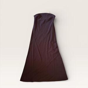 Strapless Brown Midi Dress